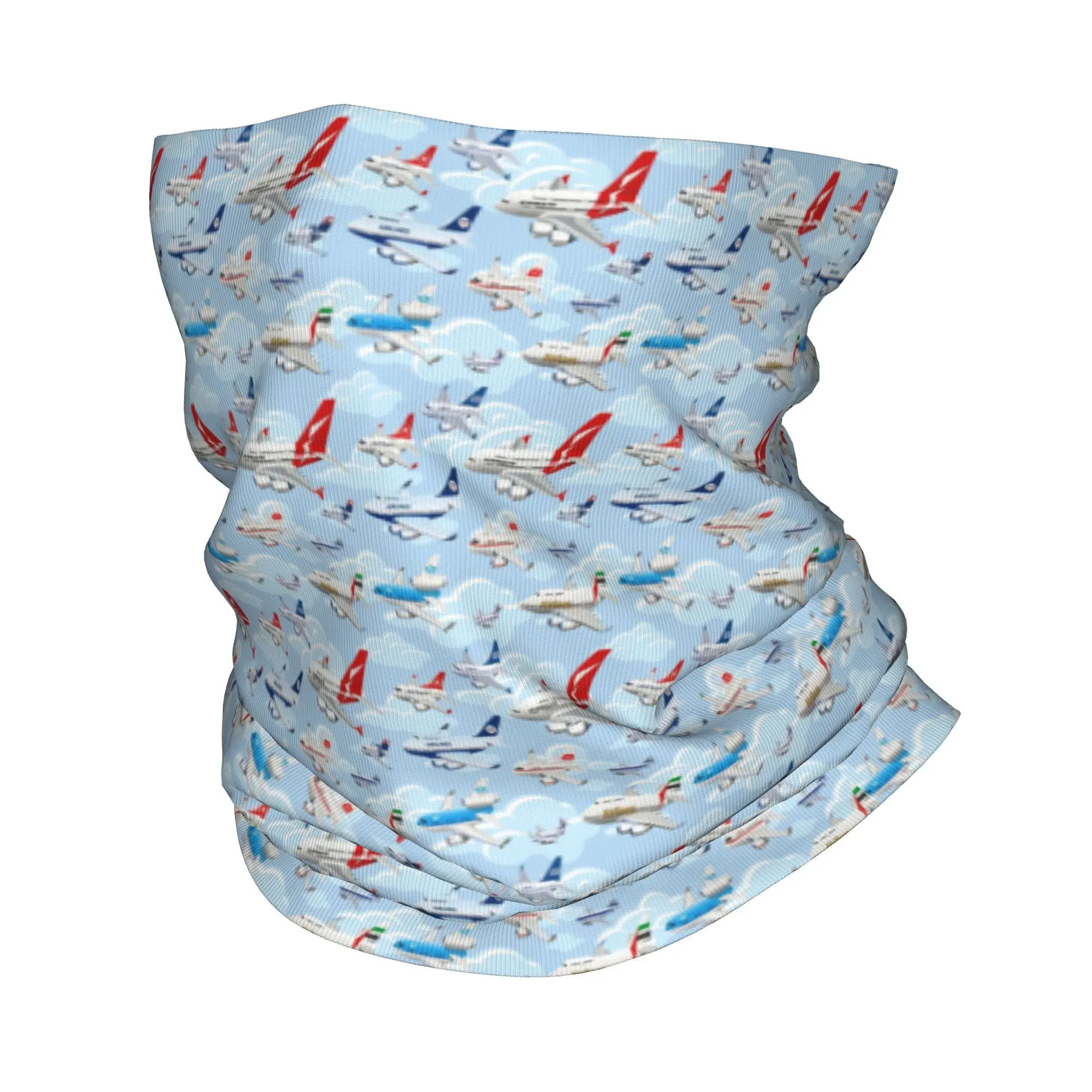 Commercial Wrap Printing - Cartoon commerciële vliegtuigen naadloos patroon Bandana