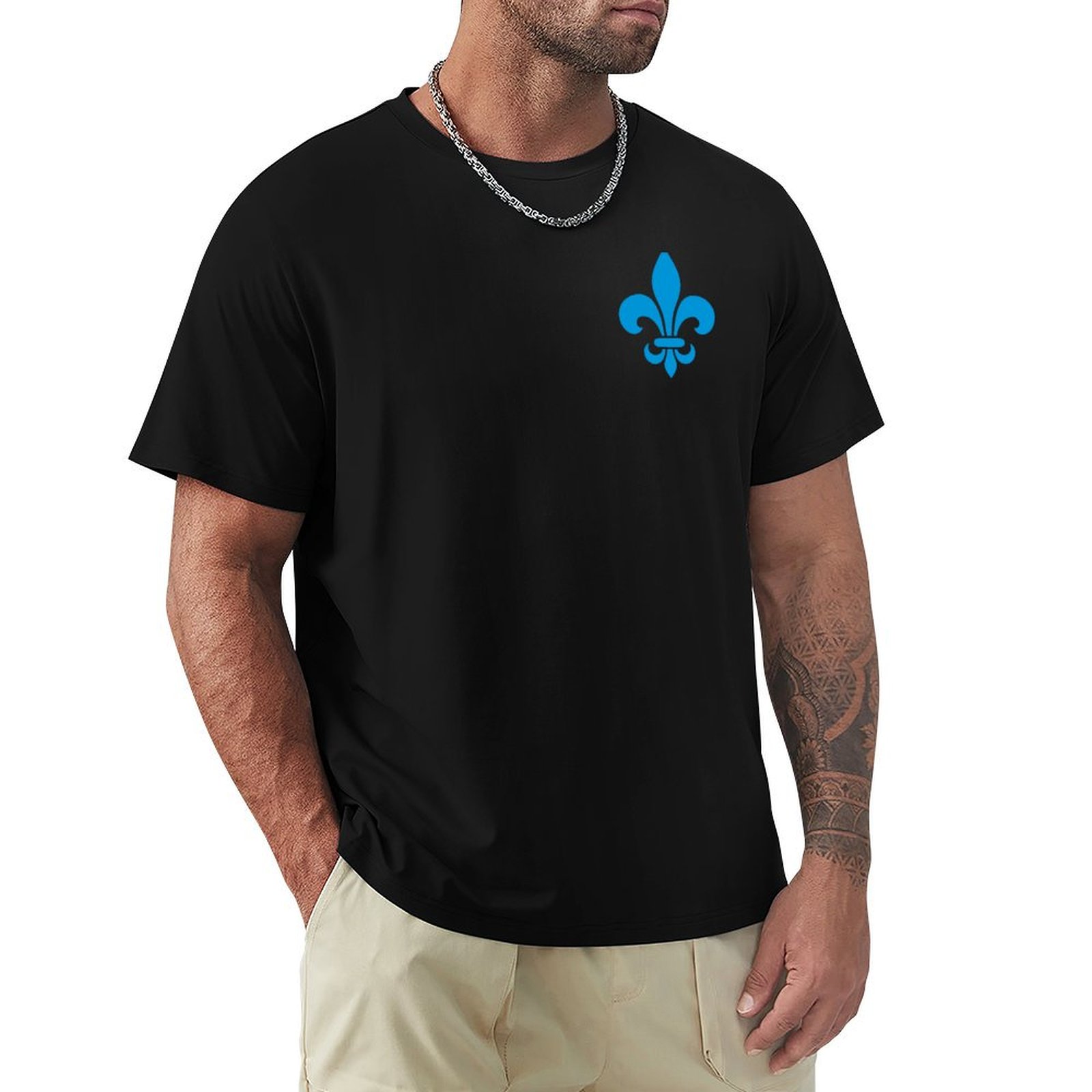 Printing Qc - Quebec Frankrijk blauwe fleur-de-lys moderne stijl