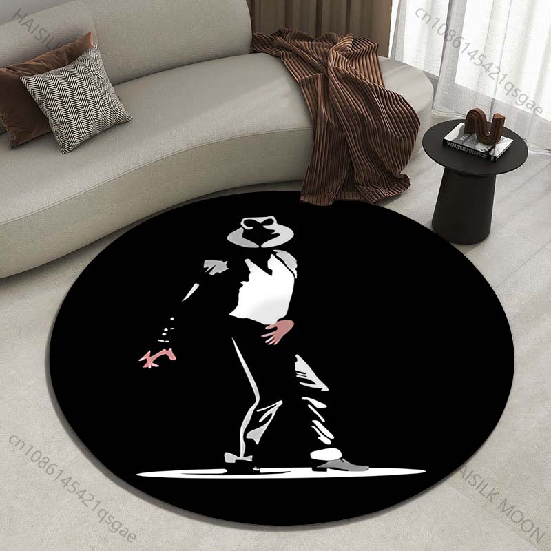 Commercial Printing Icon - Ikonisch danser-silhouet kunstafbeelding. Geprint rond tapijt