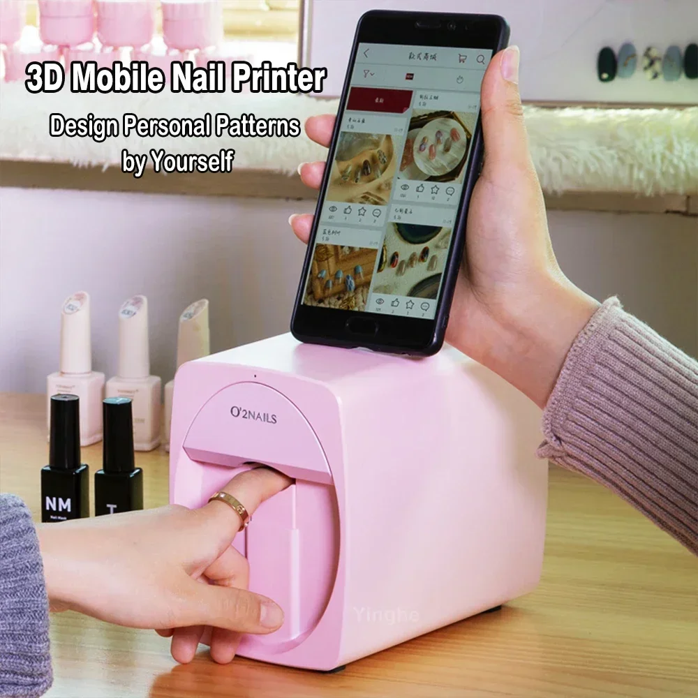 Commercial Nail Printing Machine - Smart Nail Printer 3D Draagbare Mobiele