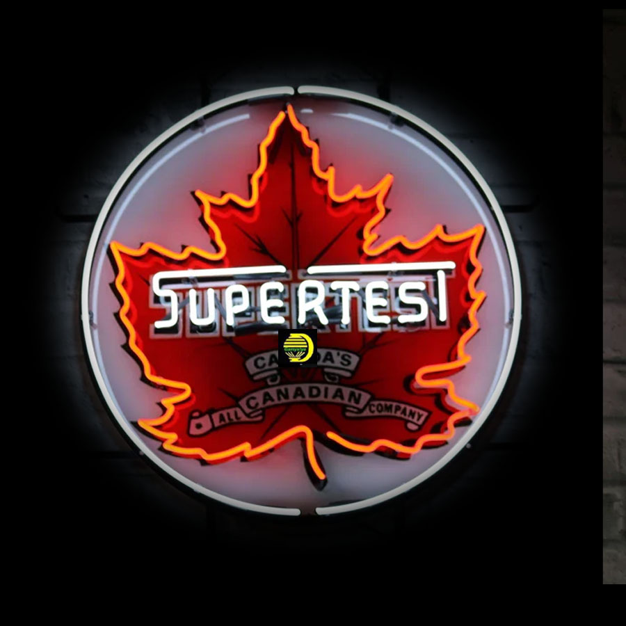 Commercial Printing Icon - Supertes Petroleu Gas Oil Neon Light