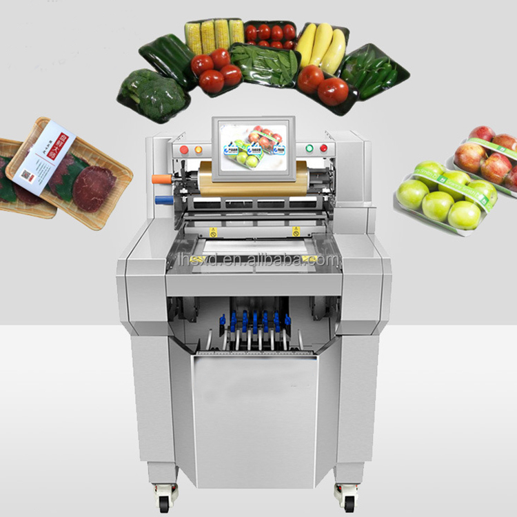 Commercial Wrap Printing - hete commerciële plastic wrap automatische weegverpakkingsmachine