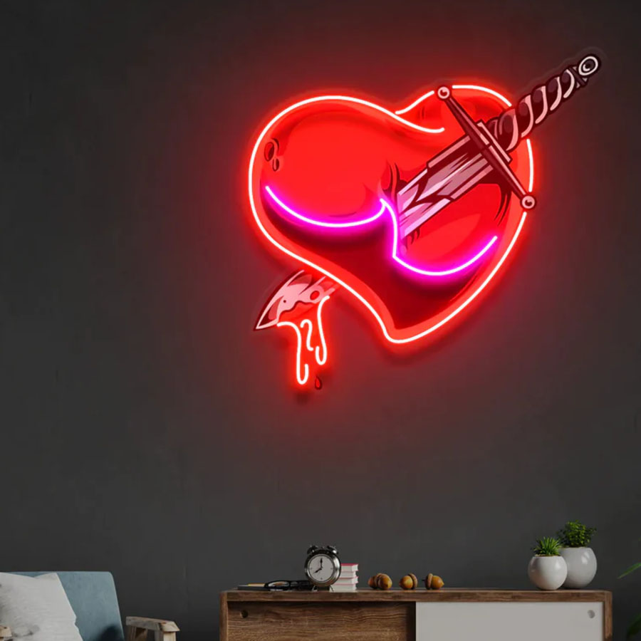 Commercial Printing Icon - Love Hands Neon Artwork Neon Light