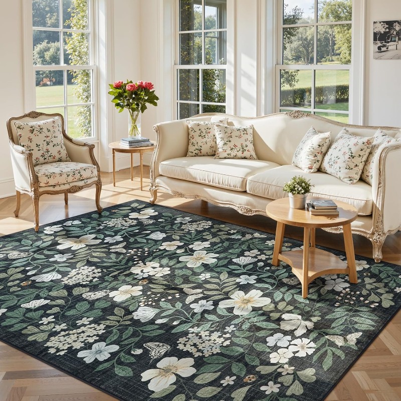 Bloemen woonkamertapijt Vintag - Commercial Printing Online recensie en prijs