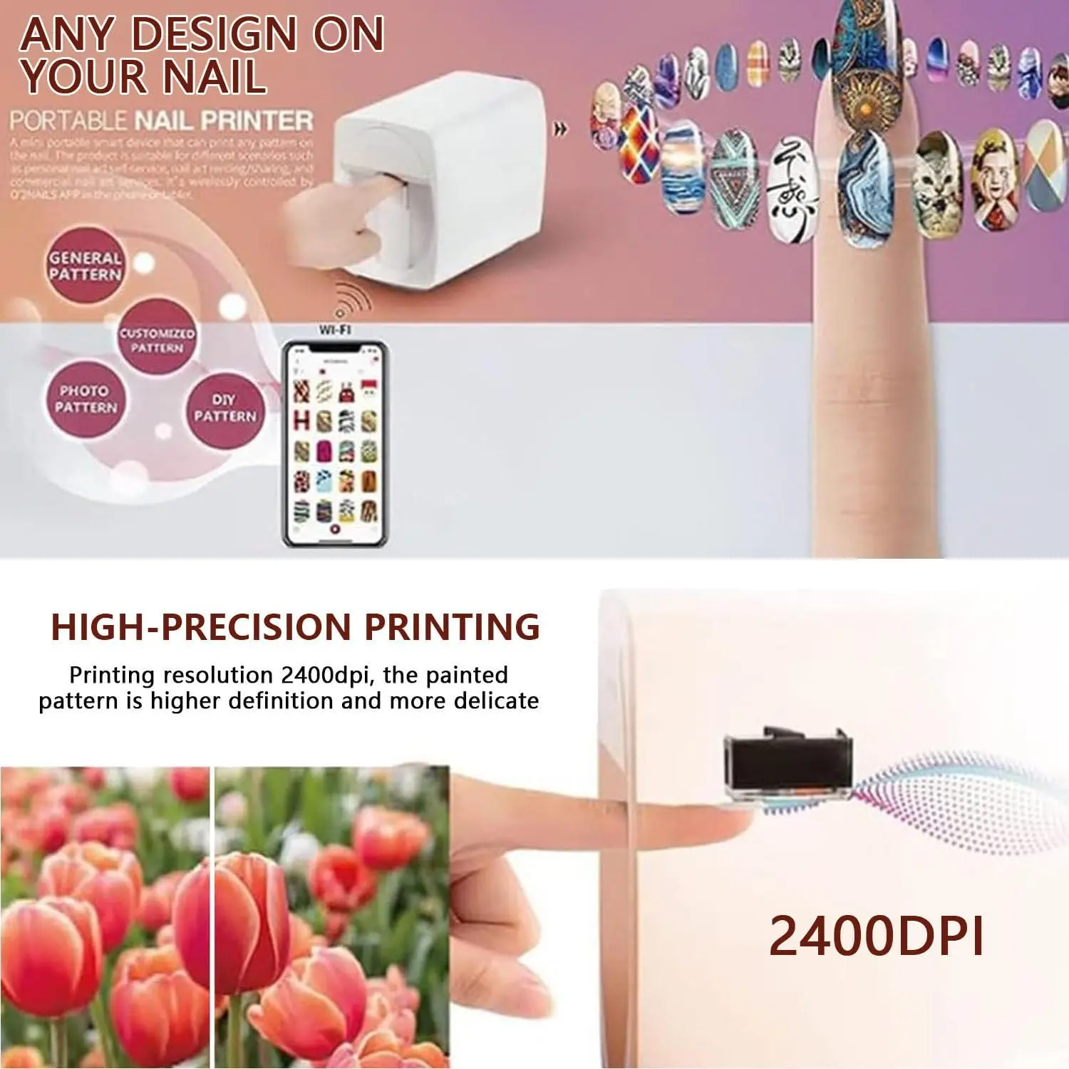 O2nails draagbare M1-spijkerpr - Commercial Nail Printing Machine recensie en prijs